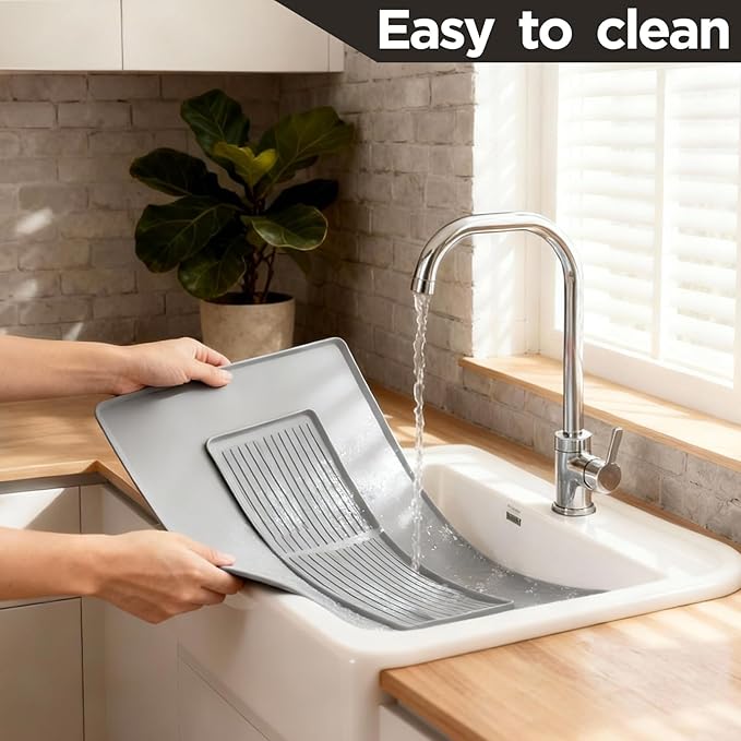 Bottle Maker Formula Machine Mat,With Draining Mat,Compatible with Baby Brezza Formula Dispenser Machine,Silicone Pad,Prevent Spills,Suitable for Formula Dispenser Machine