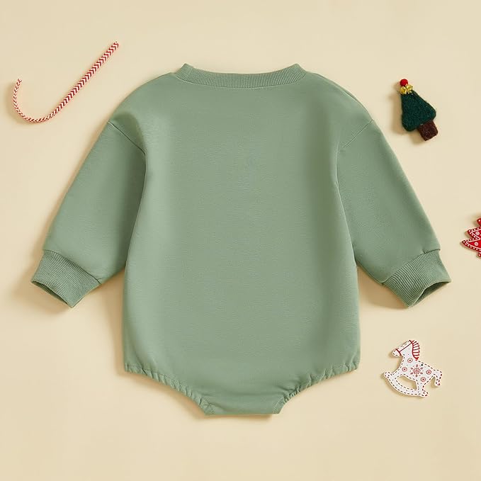 CIYCUIT My First Christmas Baby Boy Girl Outfit Infant Long Sleeve Christmas Bodysuit Romper