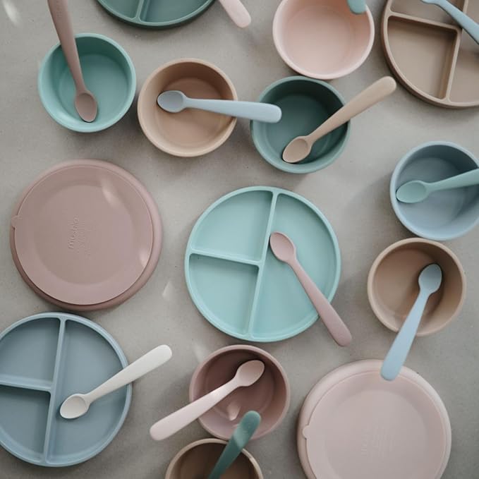 mushie Silicone Baby Feeding Spoons | 2 Pack (Daffodil)