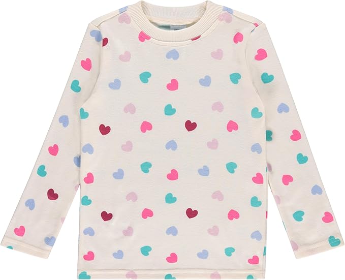 Cudlie 5-Pack Infant/Toddler Girl Long Sleeve Shirt - Basic Baby Tees, Blouses, Tops - Solid Print & Ruffled Tshirts