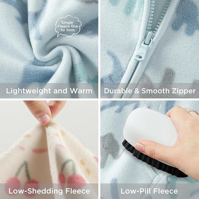 DAVE&BELLA Toddler Printed Polar Fleece Jacket, Zip Up Lightweight Outerwear for Kids Boys Girls Fall Spring Coat 2-9 Years