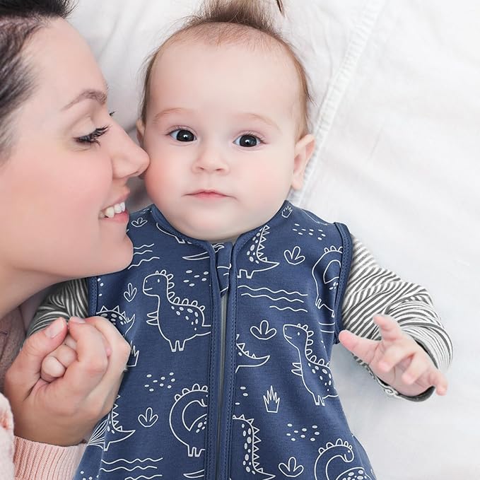 Looxii Baby Sleep Sack 0.5 TOG, 100% Cotton 3 Pack Wearable Blanket Baby Sleep Bag for Newborn Infant, 2-Way Zipper Lightweight Toddler Sleeping Sack 0-6 Months