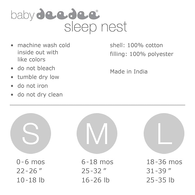 baby deedee Sleep Nest Sleeping Sack, Warm Baby Sleeping Bag fits Newborns and Infants,Small (0-6 Months)
