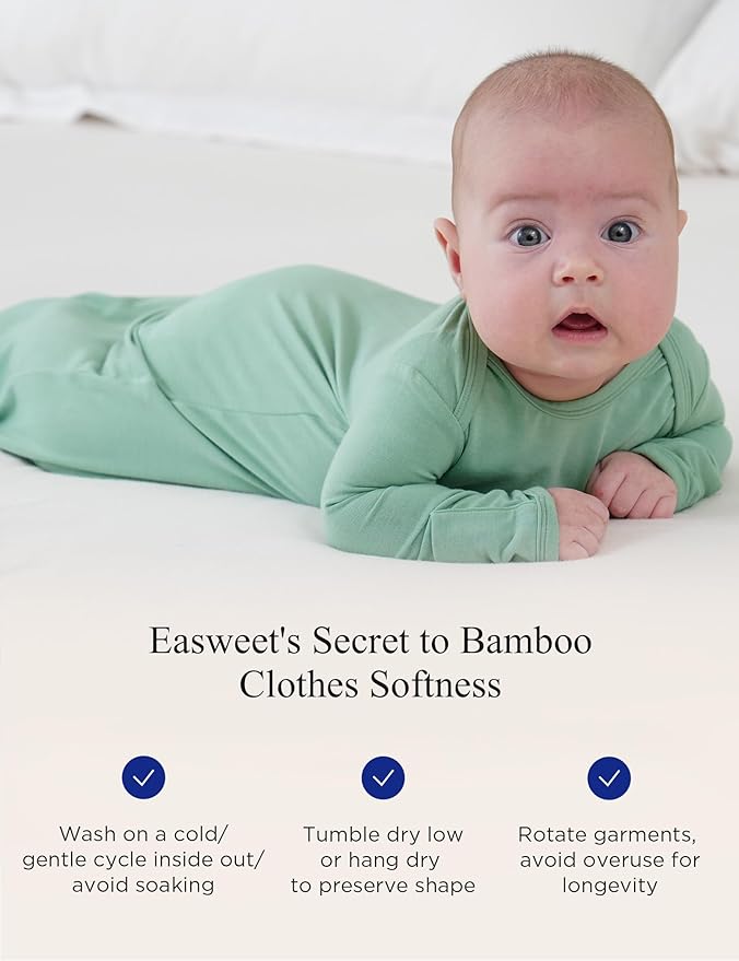 Bamboo Viscose 2-Pack Baby Gowns for Boys and Girls Long Sleeve Infant and Newborn Sleepers