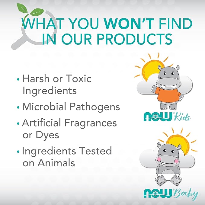 NOW Baby, Soothing Baby Oil, Fragrance Free, No Artificial Fragrance, Parabens, Phthalates, or Petrolatum, 4-Ounce