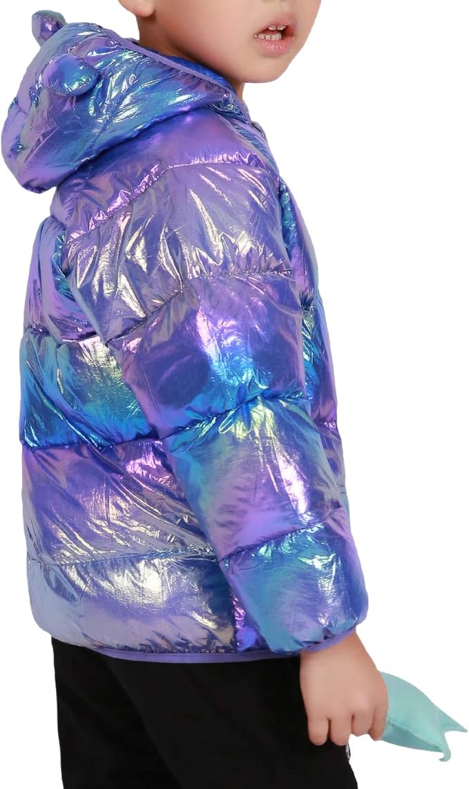 Winter Down Coats for Kids Baby Boys Girls Light Puffer Padded Jacket Bear Hoods Infant Outerwear