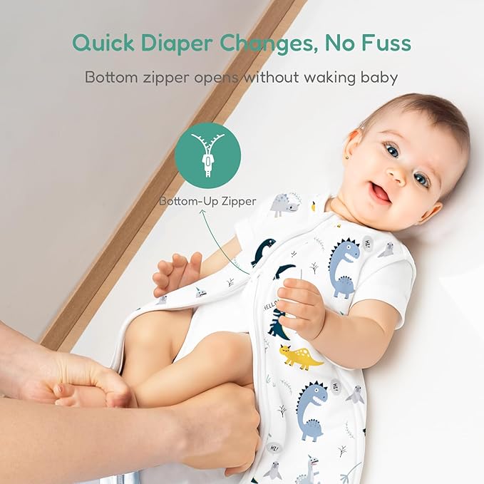 Baby Sleep Sack, 1.0 TOG Cozy Wearable Blanket, Soft Sleeping Bag with Zipper, Toddler Sleep Sack 0-3-6-12-24-3T