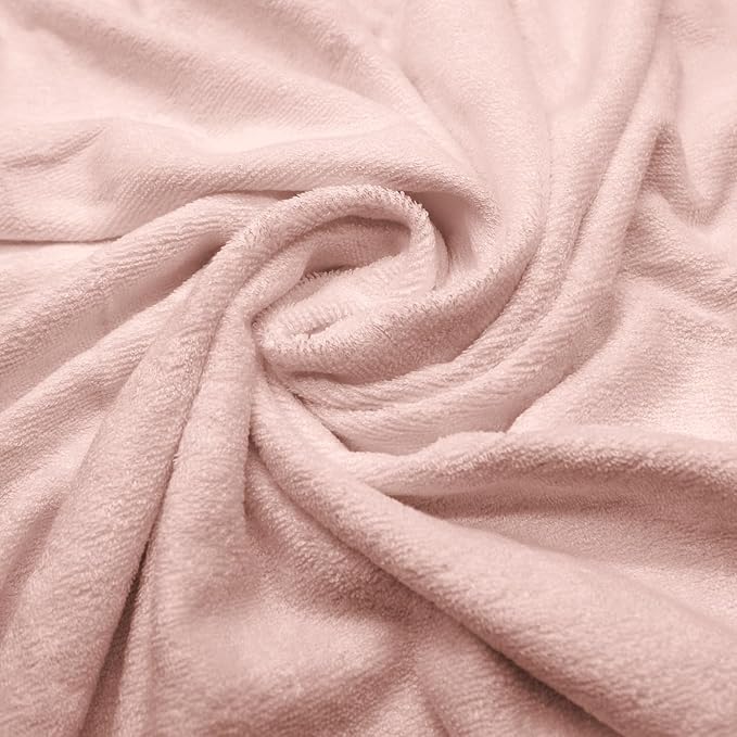 Baby Towels with Hood - Soft, Absorbent Viscose Made of Bamboo, Extra Large 35 x 35 Inches, for Newborns, Infants, Boys and Girls, Dusty Pink