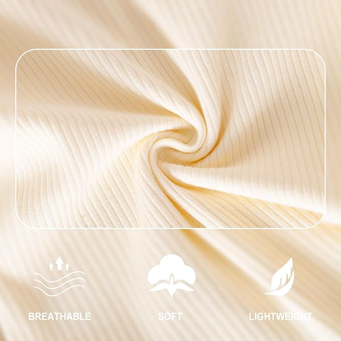 ROMPERINBOX Baby Girl Bodysuit 2 Pack, Long Sleeve Ribbed Knitted Onsies Ruffle Collar and Flutter Sleeve Fall Winter Clothes