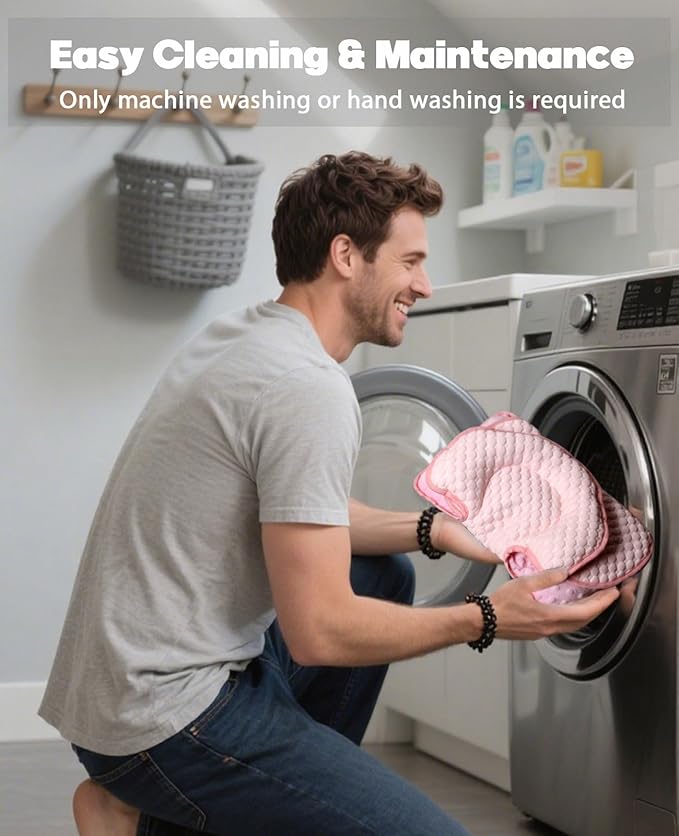 Infant Car Seat Insert, Reversible Baby Carseat Cushion 2-in-1 for Newborns Toddlers Head & Body Support Pad for Carseats, Strollers, Swings, Bouncers