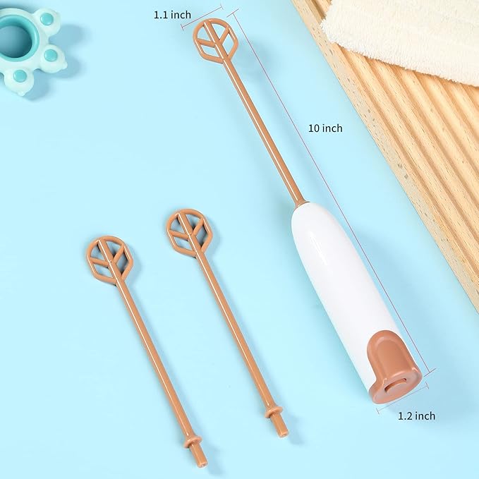 Handheld Electric Baby Formula Mixer,Handheld Drink Mixer (White)