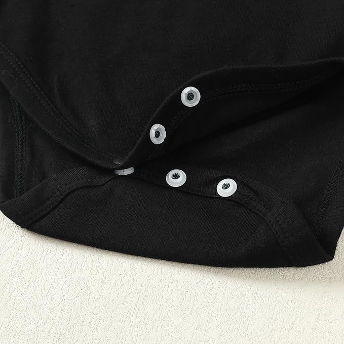 LYSMuch Baby Girls Ruffle Sleeves Bodysuit Infant Solid Color Top Jumpsuit