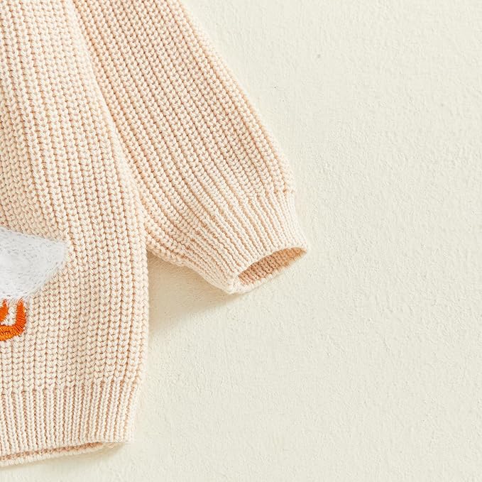 Baby Girl Cardigan Sweater Toddler Goose Embroidered Button Down Knit Sweaters Fall Winter Knitwear Jacket Clothes