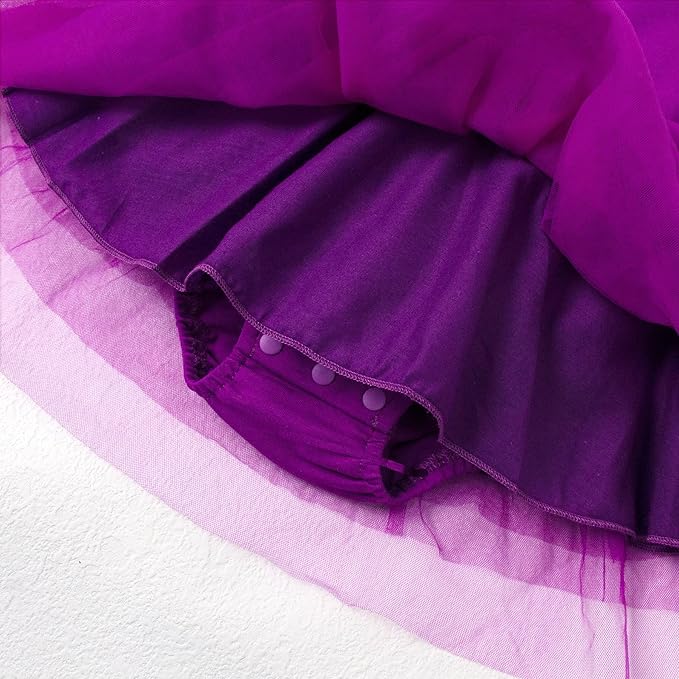 Magic Park 0-18M Infant Bodysuit Tutu Dress Baby Girl Romper Dress Toddler Solid Color Tulle Skirt Baptism Holidays Outfits
