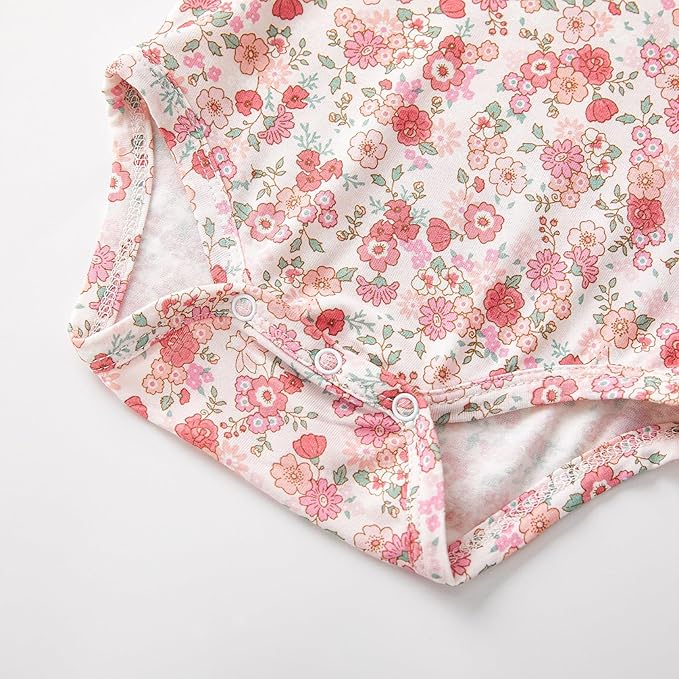 pureborn Baby Girls Boys Bodysuit Super Soft Cotton Romper 0-24 Months