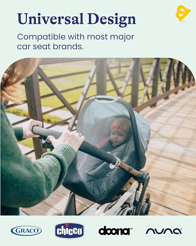 GoldBug Baby Car Seat Cover - All Season Protection - Universal Fit - Essentials for Newborns to Toddlers