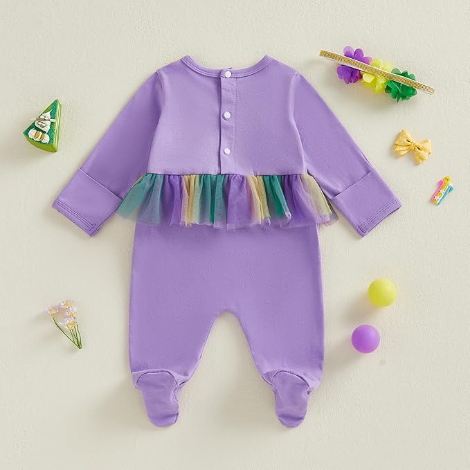 Twopumpkin My First Easter Outfit Baby Girl Newborn Bunny Onesie Ruffle Tulle Tutu Dress Romper Hooded Jumpsuit With Ear