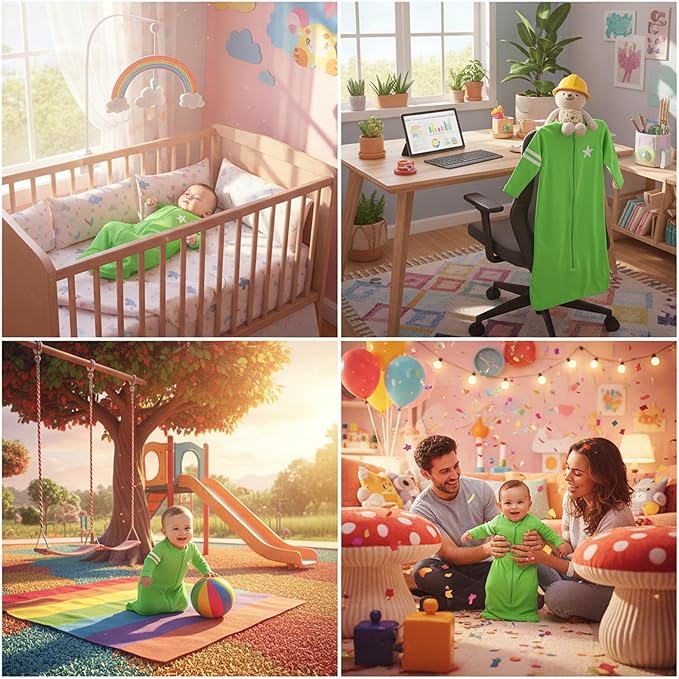 Babysoy Long Sleeve Wearable Blanket Sleep Sack, Infant to Toddler Sleeping Bag, Choose from size 0-24 Months