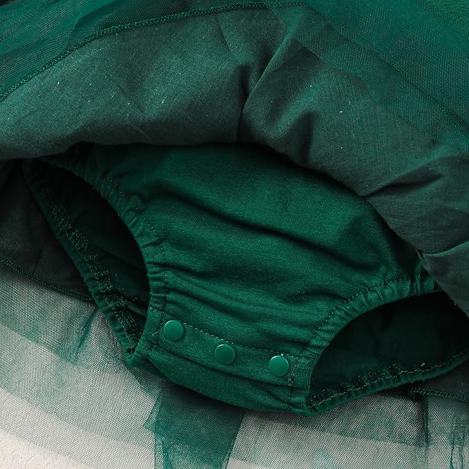 Magic Park 0-18M Infant Bodysuit Tutu Dress Baby Girl Romper Dress Toddler Solid Color Tulle Skirt Baptism Holidays Outfits