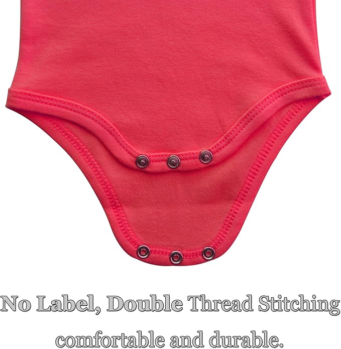 Baby Onsies 100% Cotton Short Sleeve Baby Bodysuits Solid Color Infant Bodysuits for Newborn Baby 3-Pack