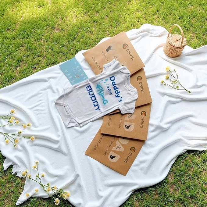 Cnins Funny Baby Bodysuit & Daddy Matching Cotton Outfit for Wild One 1st Birthday, Unisex Newborn Infant Clothes 0-24M