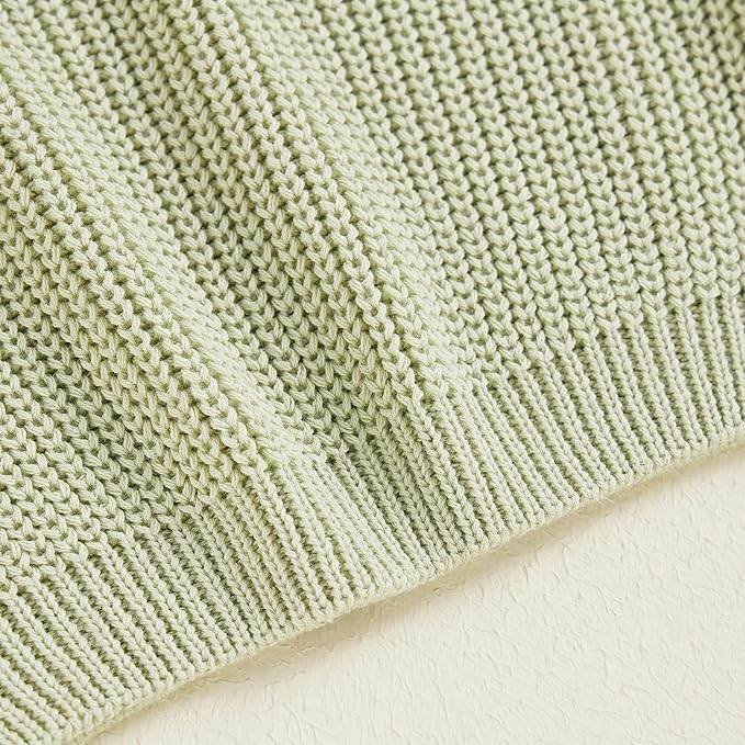 Newborn Baby Boy Girl Knit Sweater Long Sleeve Solid Winter Warm Sweatshirt Top Outfit Infant Toddler Fall Clothes