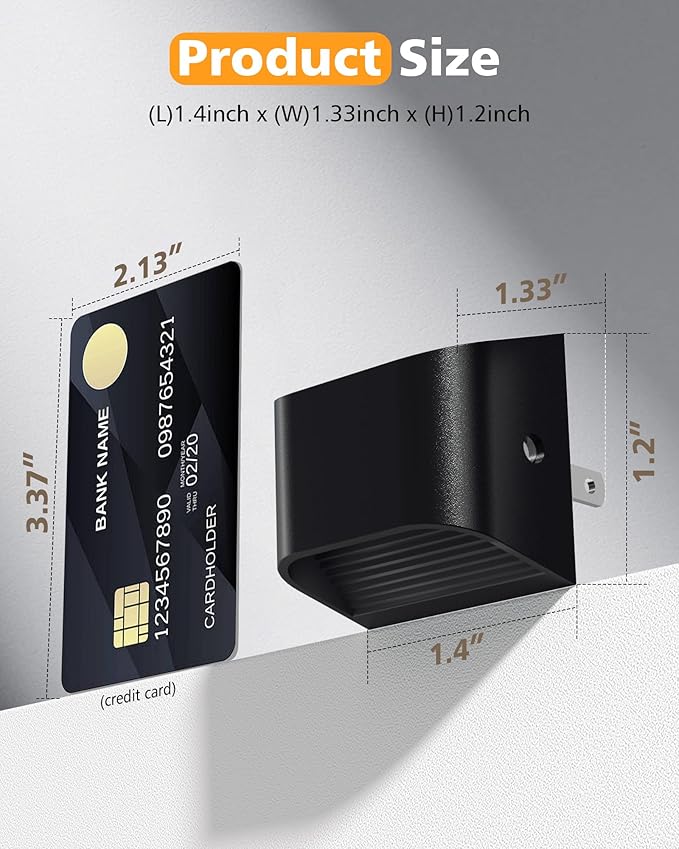 VOLISUN Night Lights Plug into Wall, 4 Pack Up and Down LED Night Light with Dusk to Dawn Light Sensor, 3000K Warm White Nightlight for Hallway, Bedroom, Bathroom, Kitchen Black