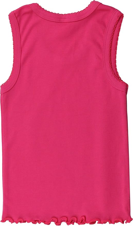 ToBeInStyle Girl's 4 Pack Ruffle Hem Cotton Tank Tops