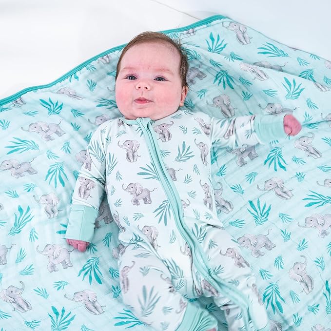 LollyBanks Baby Pajamas, 2-Way Zipper Infant Romper, 95% Viscose Made from Bamboo and 5% Spandex, Baby Sleepers