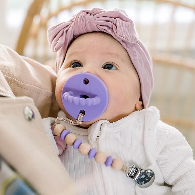 Ryan & Rose Cutie PAT Pacifier Teether (Stage 2, Orchid)