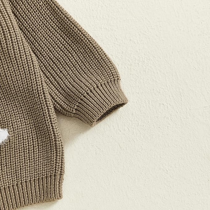 Baby Girl Cardigan Sweater Toddler Goose Embroidered Button Down Knit Sweaters Fall Winter Knitwear Jacket Clothes