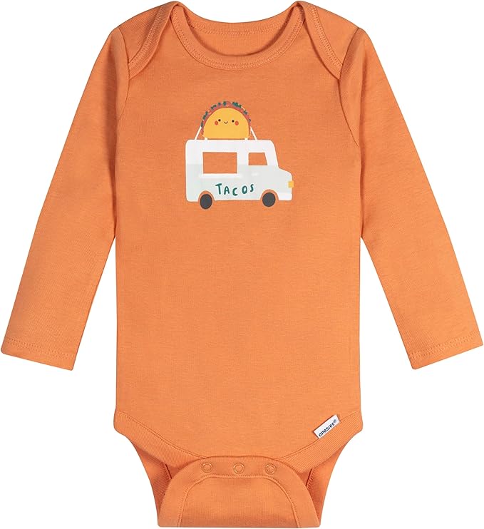 Onesies Brand, Unisex Baby, 6-Pack Long Sleeve Bodysuits