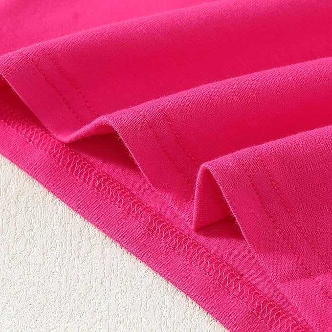 12M-14Y Toddler Baby Girls T Shirt Solid Color Blouse Ruffle Top Cotton Casual Tees Plain Shirt