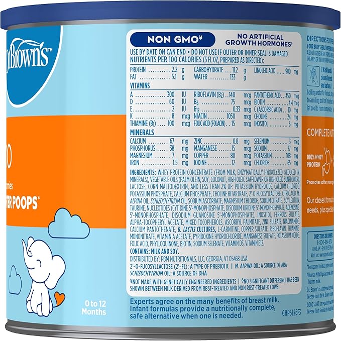 Good Start | Dr. Brown’s Gentle Pro, Baby Formula Powder, For Sensitive Tummies, Easy Digestion and Softer Poops, Infant Formula with Probiotics, DHA, Non-GMO, 20 Ounce