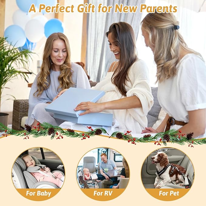 Baby Car Camera 2-Pack – HD 1080P, 150° Wide Angle, Night Vision, Adjustable LED Light, Easy Installation, Infant Safety, Rear Seat Monitoring for Car Travel