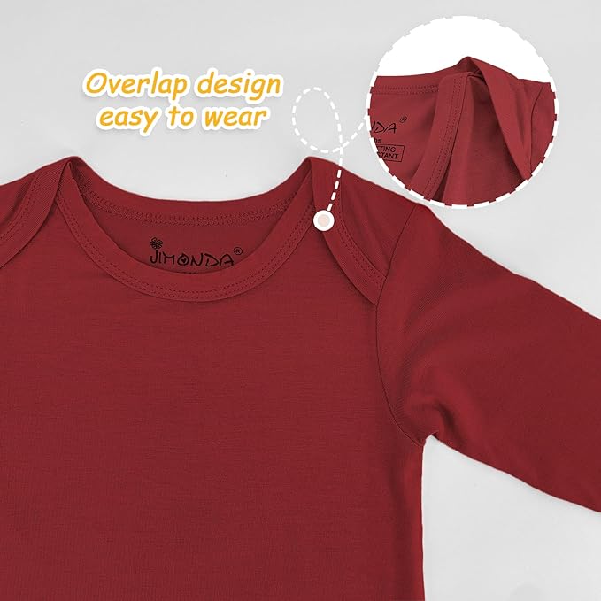 Jimonda Bamboo Baby Bodysuit Long Sleeve Infant Romper Soft Boy Girl Unisex Newborn Clothes One Piece Outfits Summer Fall