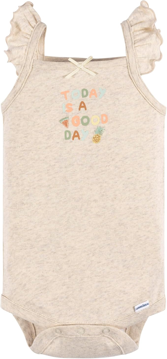 Gerber Baby Girls Multi-Pack Sleeveless Onesies Bodysuit
