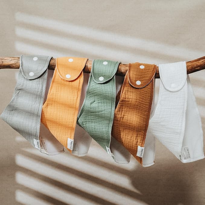 Muslin Baby Bibs for Boys Girls,10 Pack Super Absorbent Baby Bandana Drool Bibs Set for Teething and Drooling,100% Cotton Soft for Infant,Newborn