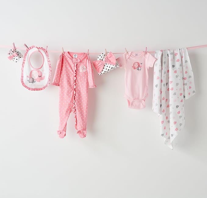 Gerber Unisex Baby 5-Pack Short-Sleeve Onesies