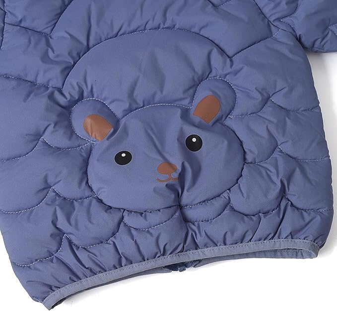 Toddler Winter Coats Puffer Padded Jacket Baby Boys Girls Bear Hoods Down Jacket Light Weight Infant Outerwear