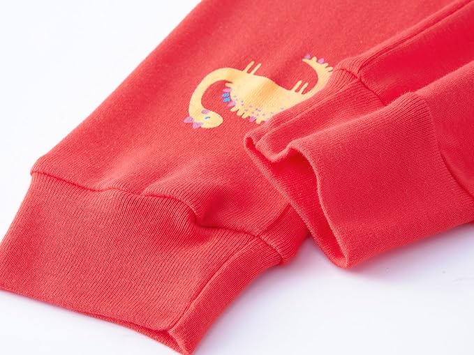 Babyroom Girls Matching Doll&Toddler 4 Piece Cotton Pajamas Toddler Christmas Sleepwear