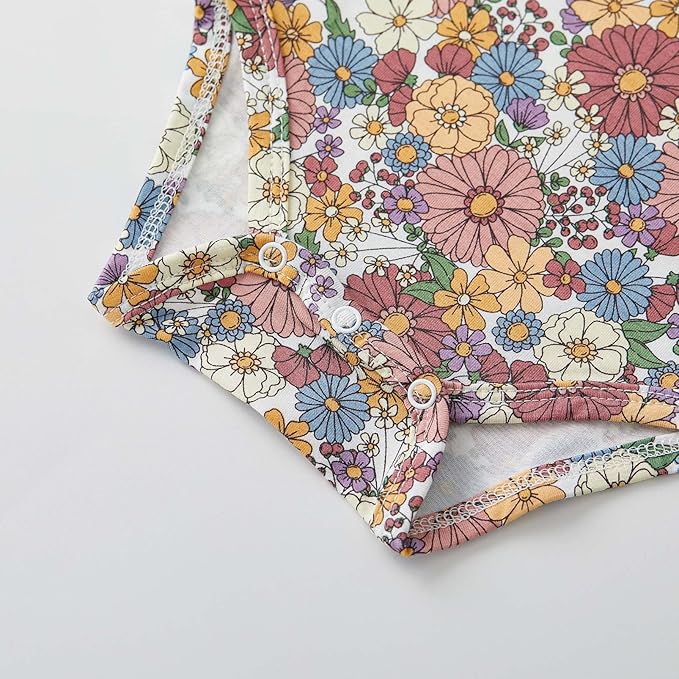 pureborn Baby Girls Boys Bodysuit Super Soft Cotton Romper 0-24 Months