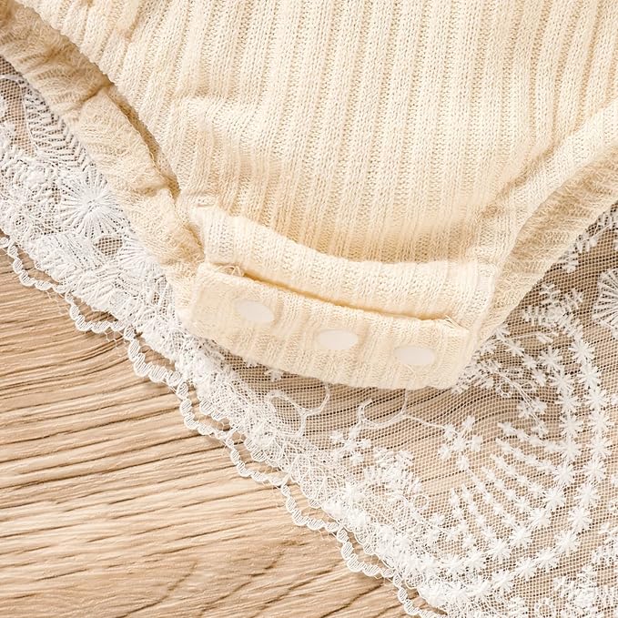 GRNSHTS Newborn Baby Girl Clothes Ruffle Rompers Toddler Fall Outfits for Girls Set Little Girl Fall Winter Clothing