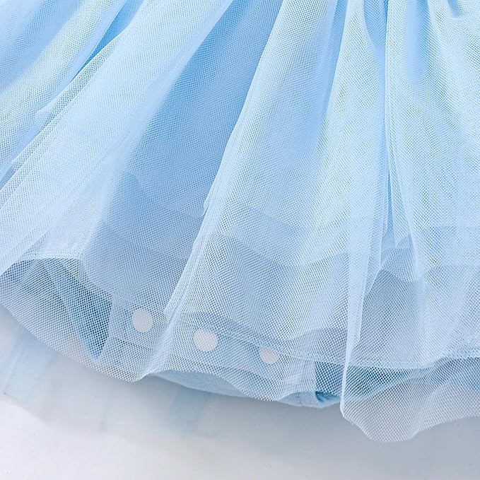 Magic Park 0-18M Infant Bodysuit Tutu Dress Baby Girl Romper Dress Toddler Solid Color Tulle Skirt Baptism Holidays Outfits