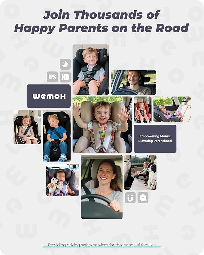 Magnetic Dual Baby Car Camera for Two Kids, 1080P IPS Display with Magnetic Mount, 3 Modes(Zoom/Mirror/Split), Automatic Night Vision, USB-Powered Car Camera for Baby Rear Facing (2 Cams)