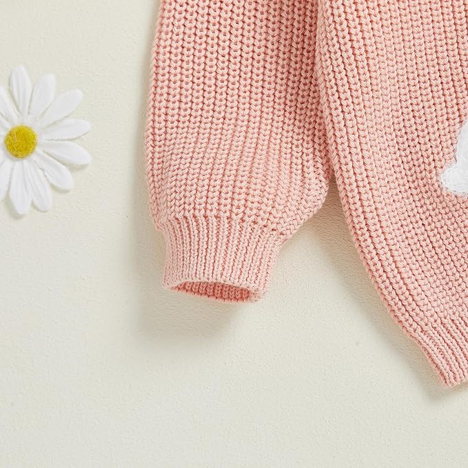 Baby Girl Cardigan Sweater Toddler Goose Embroidered Button Down Knit Sweaters Fall Winter Knitwear Jacket Clothes