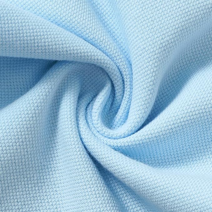 ROMPERINBOX Newborn Baby Boy Collared Onsies Polo Shirt Bodysuit Pique Solid Color Mesh Bubble Short Sleeve Romper Clothes