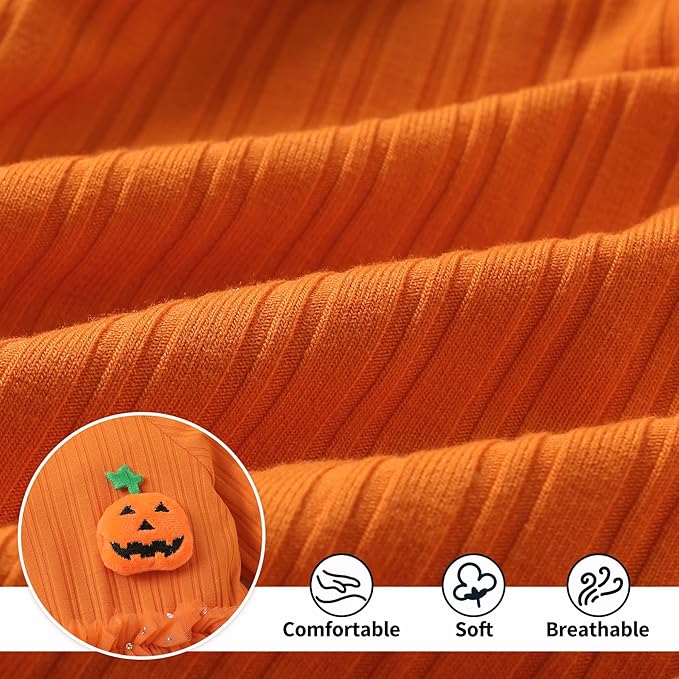 YOUNGER TREE Newborn Baby Girl Romper Dress Outfits Long Sleeve Floral Tutu Bodysuit with Leggings Hat Infant Fall Clothes