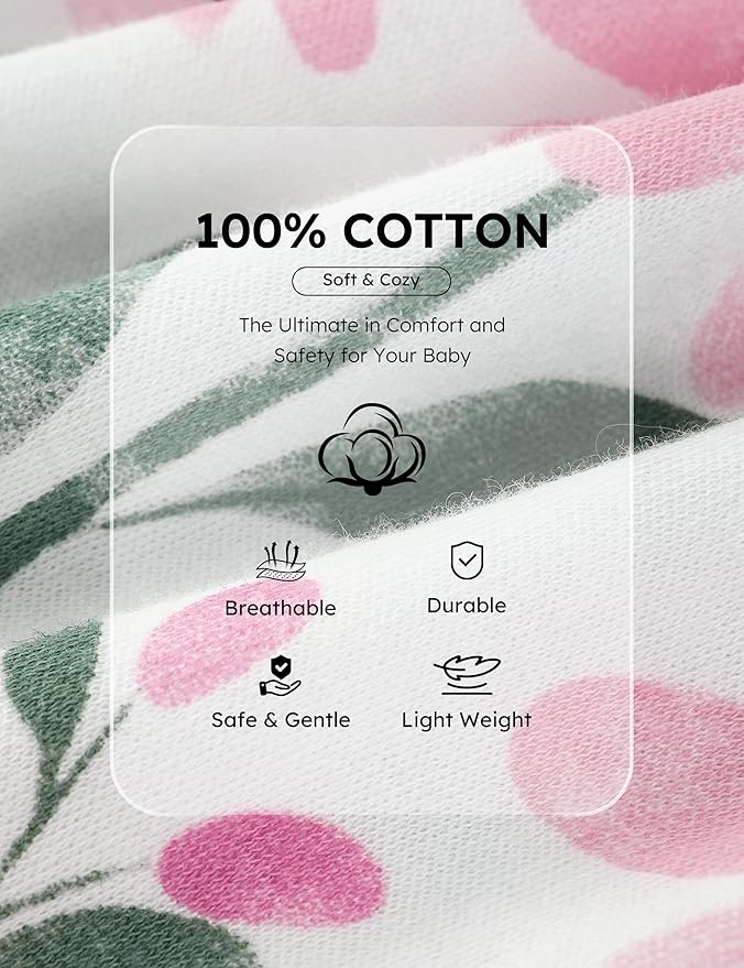 Yoofoss Baby Pajamas 100% Organic Cotton Baby Sleepers for Newborn 0-3 3-6 6-9 Months Boys Girl Clothes 3pcs Footed PJs