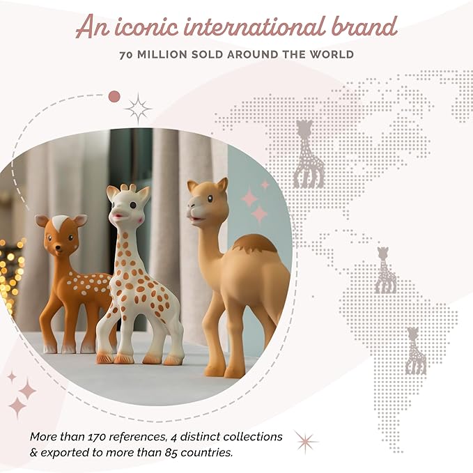 Sophie la girafe Al'Thir The Camel | Teether Friend to Sophie la girafe | Natural Rubber | Designed for Teething Babies | Awaken All 5 Senses | Easy to Clean